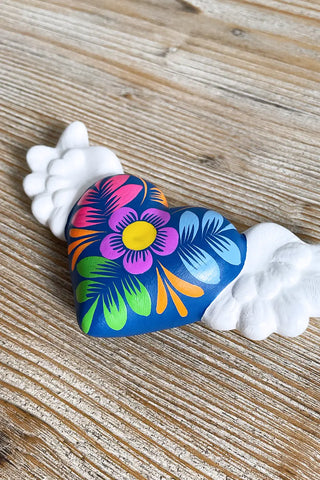 Corazón de cerámica peruano - Azul
