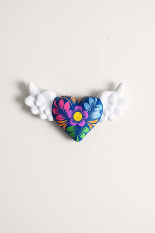 Corazón de cerámica peruano - Azul