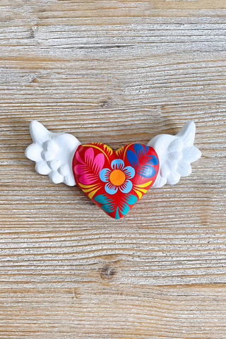 Corazón de cerámica peruano - Rojo