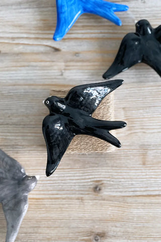 Golondrina de cerámica - Negra