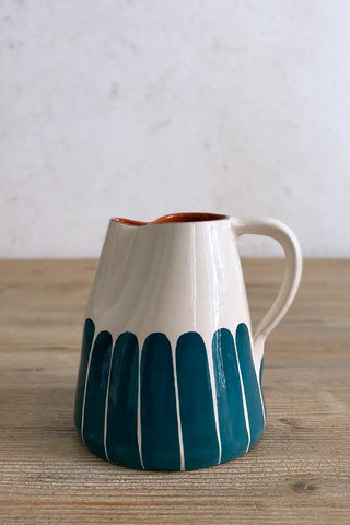 Jarra de cerámica Dedos, 0.5 L - Azul Deep