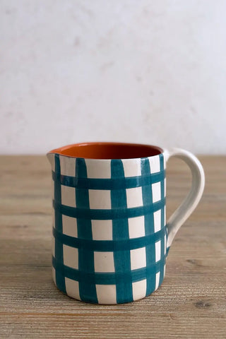 Jarra lechera Cuadros, 0.5 L - Azul deep