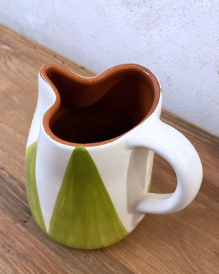 Green Triangles Ceramic Artisanal Jug 0.5 L