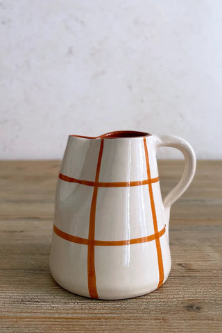 Jarra de cerámica Cuadros, 0.5 L - Tierra