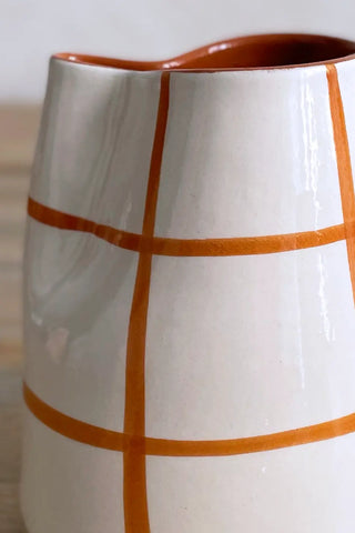 Jarra de cerámica Cuadros, 0.5 L - Tierra