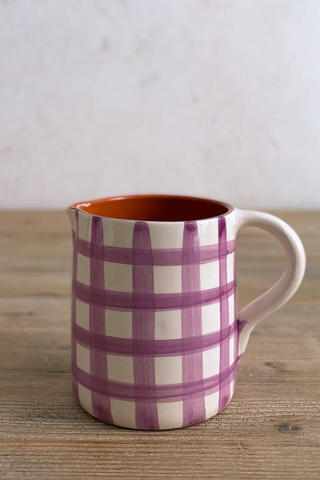 Jarra lechera Cuadros, 0.5 L - Lila