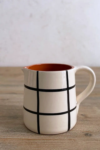 Jarra lechera Cuadros, 0.5 L - Negro