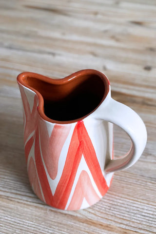 Jarra de cerámica Triángulo Doble, 1 L - Rojo