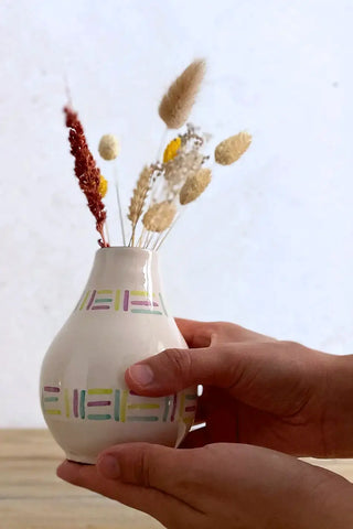 Jarroncito étnico, 12 cm - Multicolor