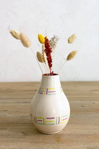 Jarroncito étnico, 12 cm - Multicolor