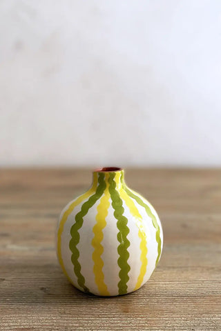 Jarroncito Ondas Esfera, 12 cm - Lima y Limón
