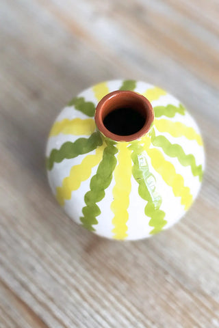 Jarroncito Ondas Esfera, 12 cm - Lima y Limón