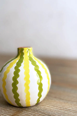 Jarroncito Ondas Esfera, 12 cm - Lima y Limón