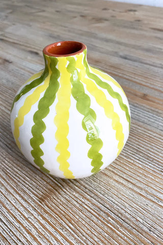 Jarroncito Ondas Esfera, 12 cm - Lima y Limón