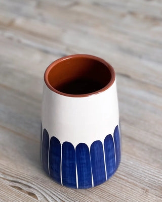 Jarrón artesanal Dedos Vulcano, 17 cm - Navy