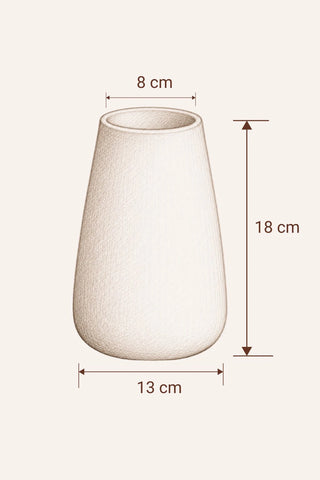 Jarrón artesanal Lunares, 18 cm - Lila