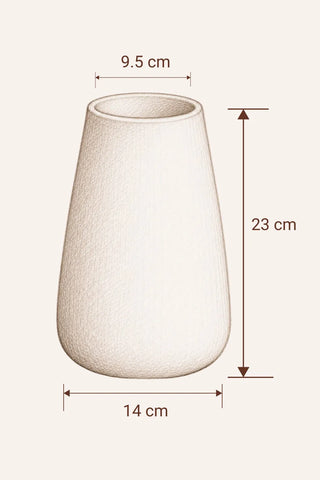 Jarrón artesanal Dedos, 23 cm - Gris