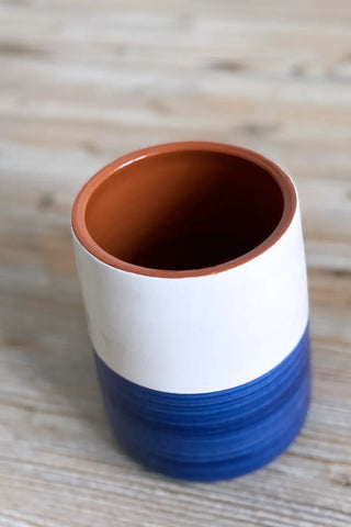 Jarrón artesanal Contraste, 13 cm - Navy