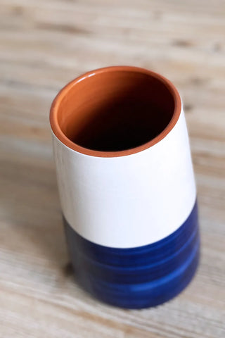 Jarrón artesanal Contraste, 23 cm - Navy
