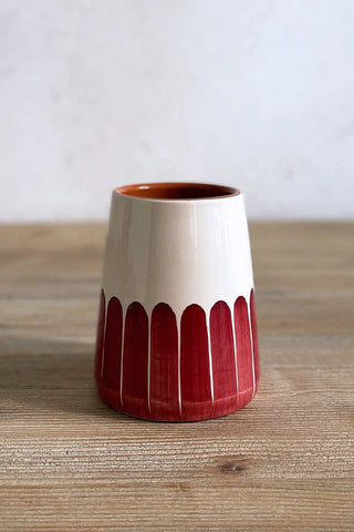 Jarrón artesanal Dedos Vulcano, 13 cm - Berenjena