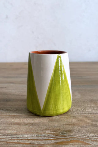 Jarrón artesanal Triángulos, 13 cm - Lima