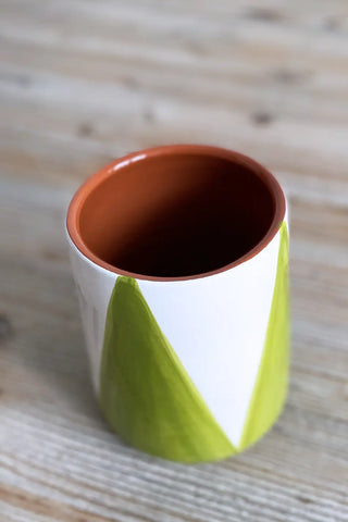 Jarrón artesanal Triángulos, 13 cm - Lima