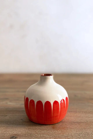 Jarroncito Dedos Esfera, 12 cm - Rojo