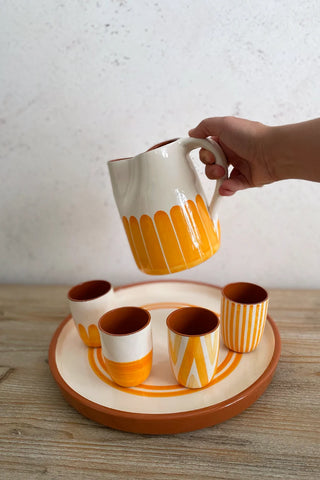 Juego de café artesanal - Mandarina