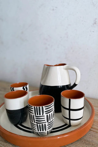 Juego de café artesanal - Negro