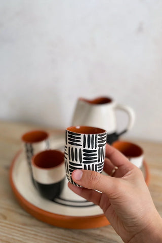 Juego de café artesanal - Negro