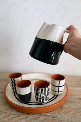 Juego de café artesanal - Negro