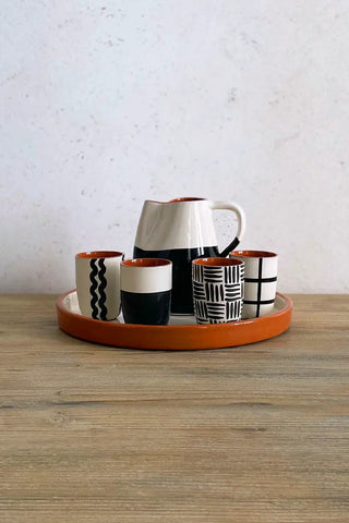 Juego de café artesanal - Negro