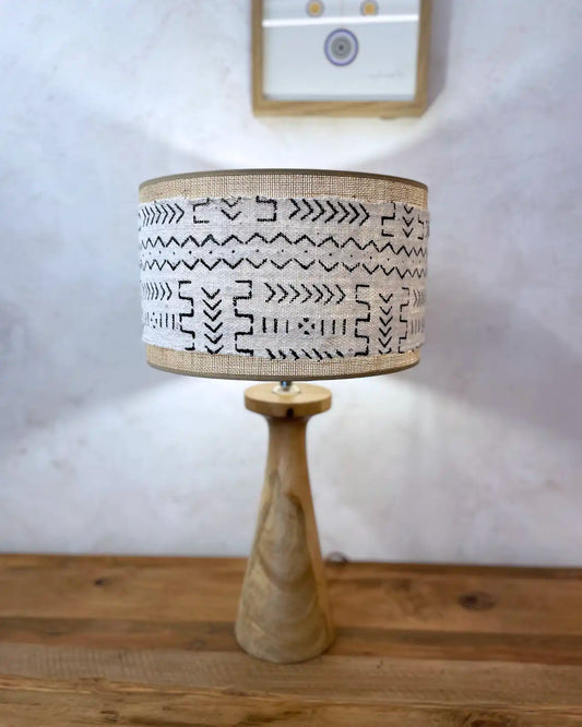 Handcrafted Lamp with African Fabric