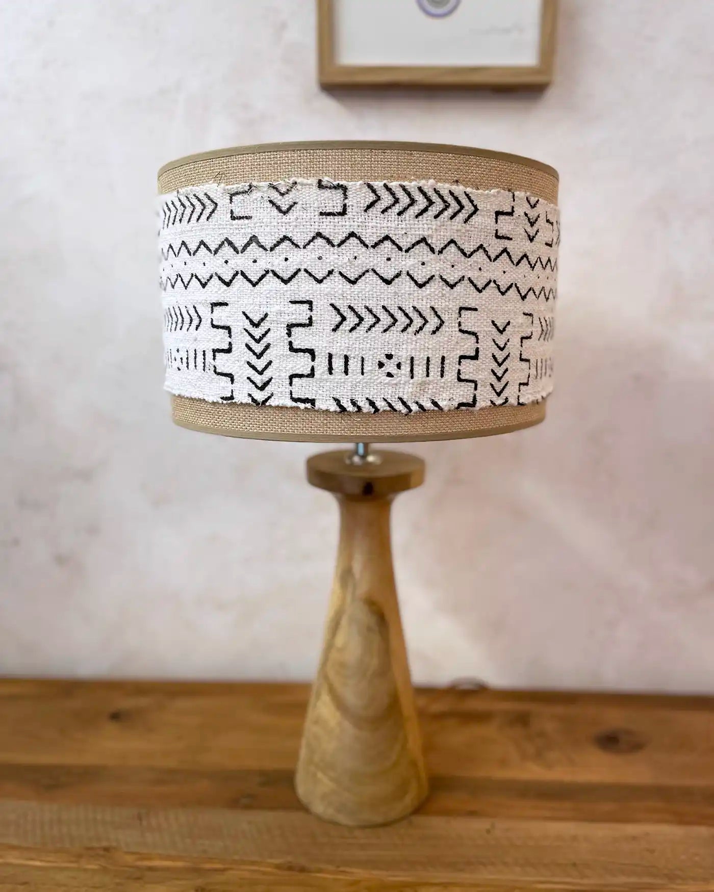 Handcrafted Lamp with African Fabric