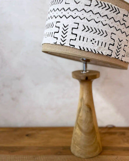 Handcrafted Lamp with African Fabric