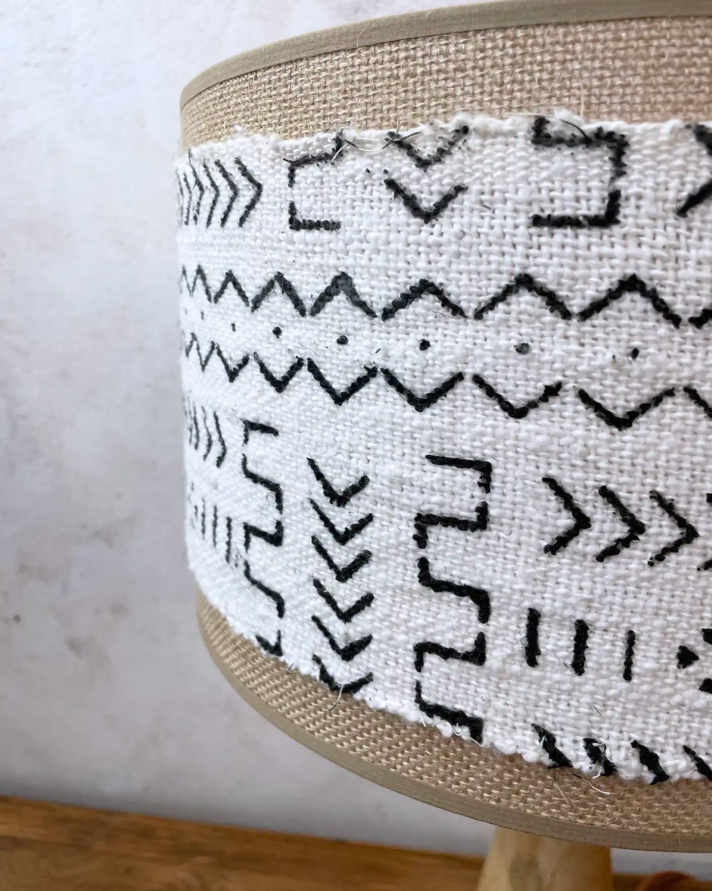 Handcrafted Lamp with African Fabric