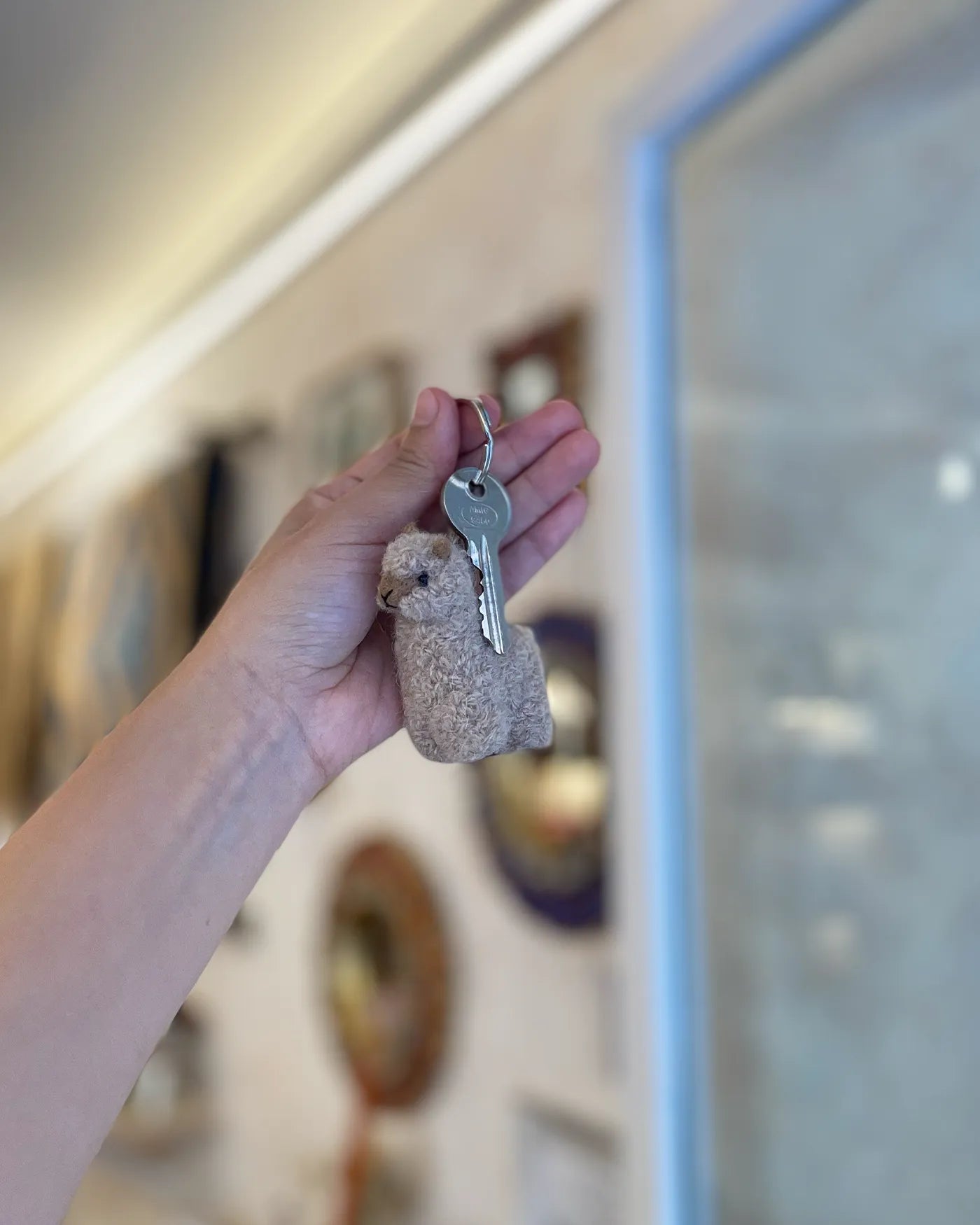 Llavero Artesanal Alpaquita Camel