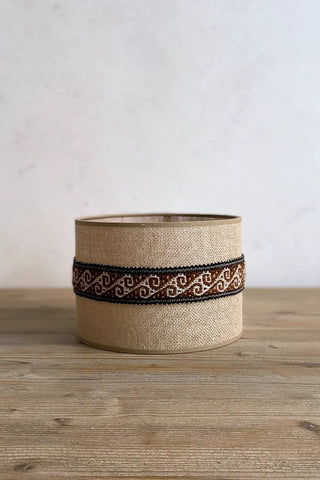 Pantalla para lámpara con tejido peruano, 20 cm