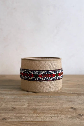 Pantalla para lámpara con tejido peruano, 20 cm