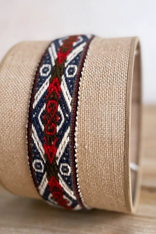 Pantalla para lámpara con tejido peruano, 20 cm