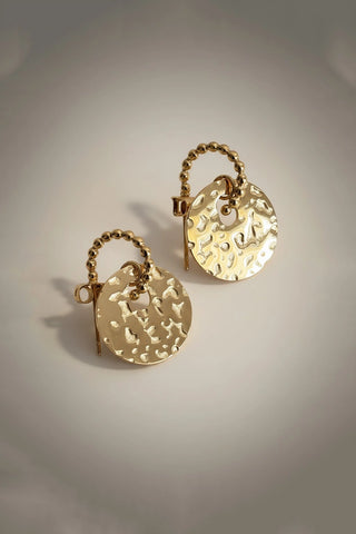 Pendientes de acero dorados Lucía