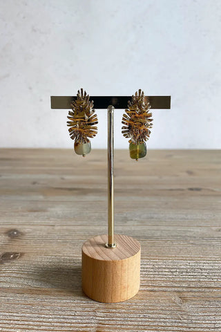 Pendientes de acero dorados Marina