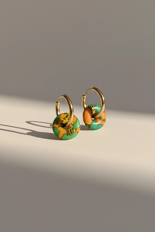 Pendientes de acero dorados Esi