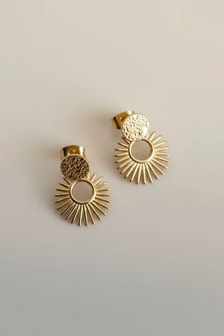 Pendientes de acero dorados Oriana