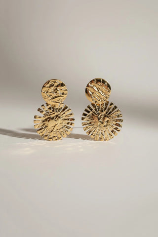 Pendientes de acero dorados Aura