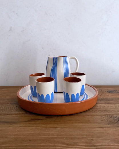 Set de Vasitos de Café con Jarra Artesanales