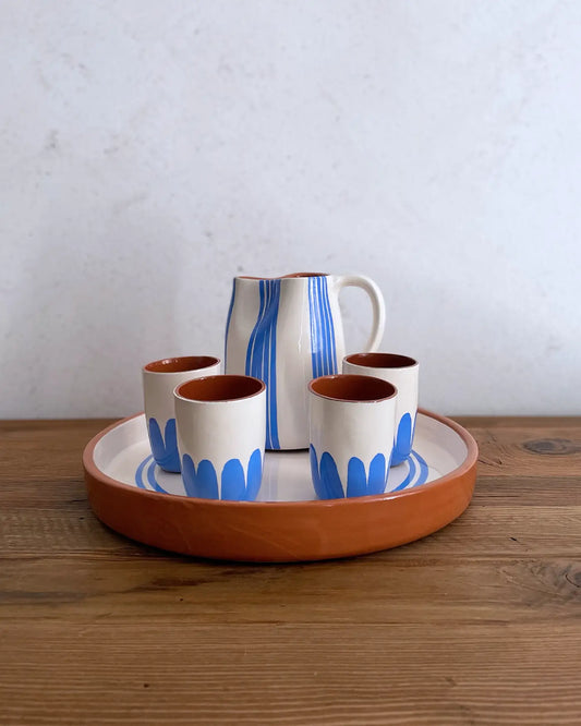 Set de Vasitos de Café con Jarra Artesanales