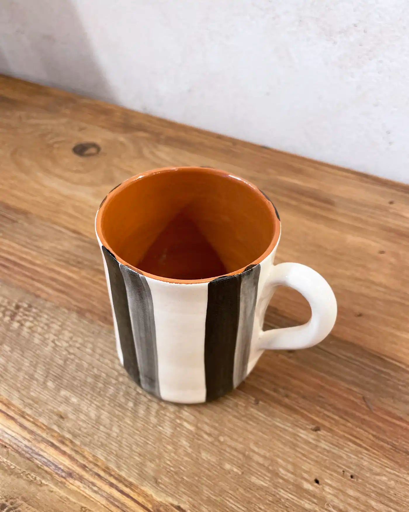 Taza Cerámica Ethnic Rayas Negro