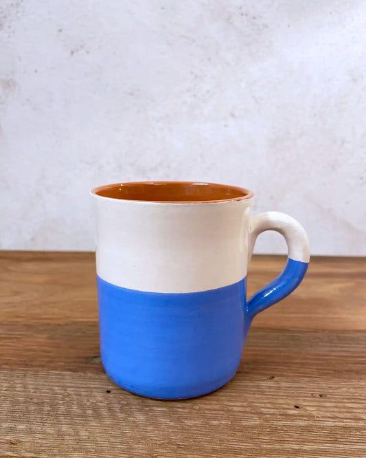 Ethnic Two-Tone Artisanal Cup Sky Blue