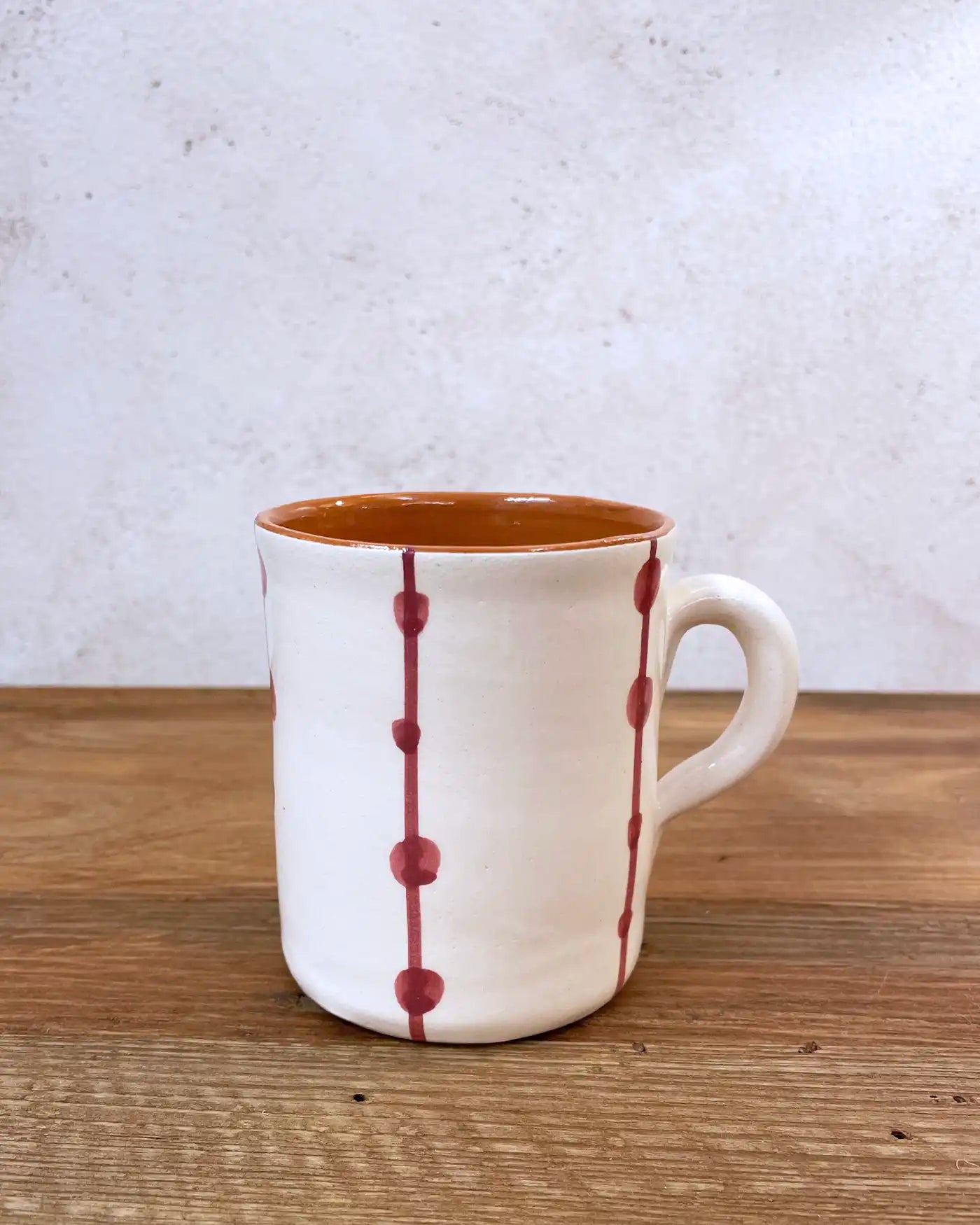 Taza Artesanal Ethnic Puntitos Berenjena